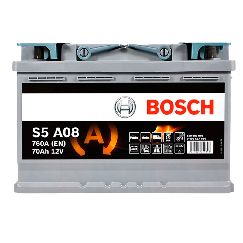 Bosch 70 ah AGM S5 A08 R+