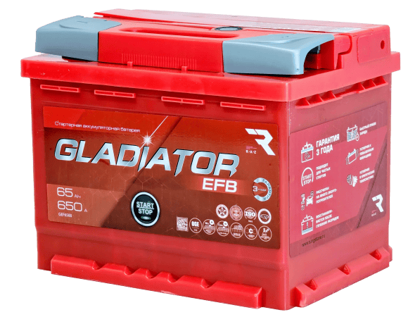 Gladiator 65 ah EFB R+ | MirAKB Gladiator 65 ah EFB R+