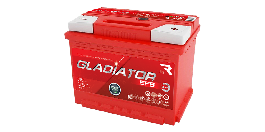 Gladiator 65 ah EFB R+