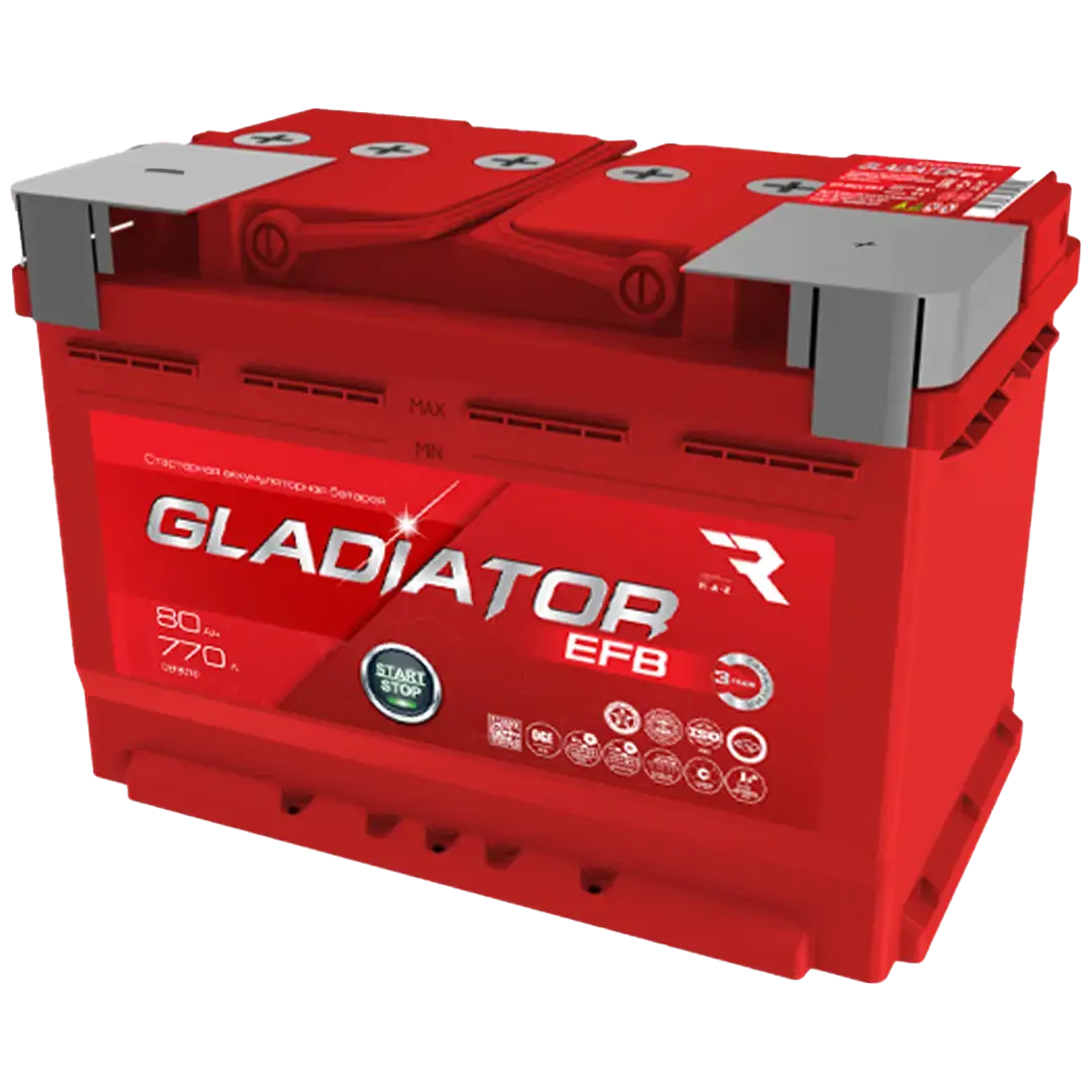 Gladiator 80 ah EFB R+