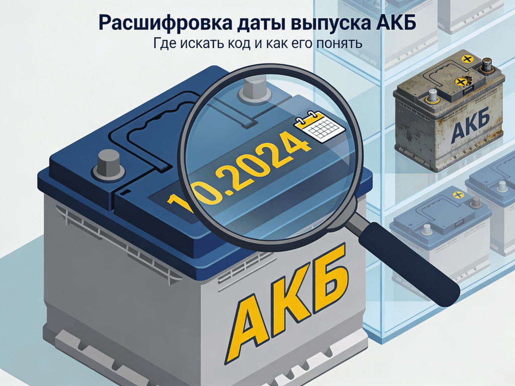 Расшифровка даты выпуска АКБ: где искать код?
